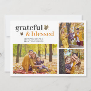 Tarjeta Festiva Agradecimiento y bendición   Elegante foto del Día