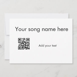 Tarjeta Festiva Agrega el nombre de tu canción aquí código q r agr