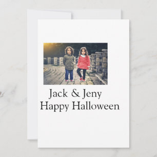 Tarjeta Festiva agregar nombre foto texto Halloween niños niña niñ