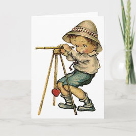 Tarjeta Festiva Agrimensor de tierras vintage - Amor verdadero