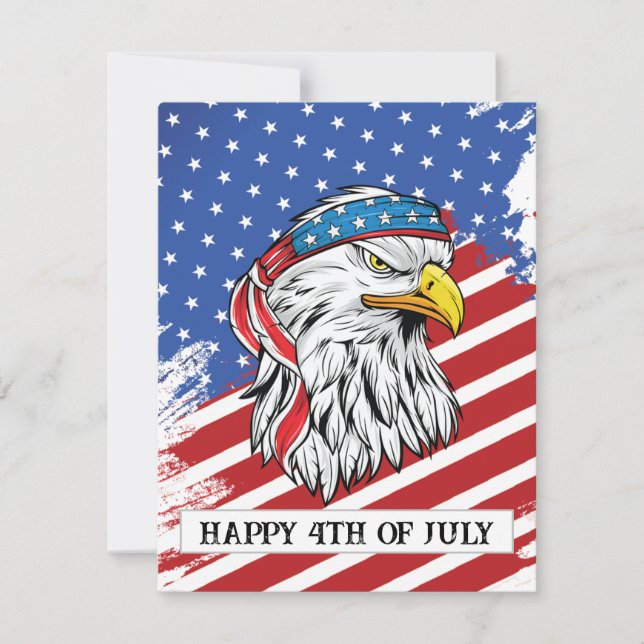 Tarjeta Festiva Águila americana (Anverso)