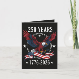 Tarjeta Festiva Águila Y Bandera 250 Años 1776-2026 250º