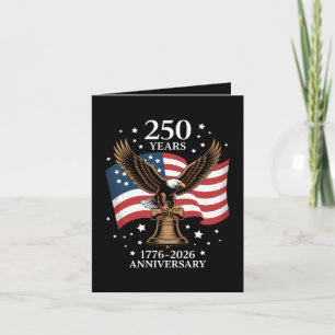Tarjeta Festiva Águila y Bandera 250 Años de América 1776-2026