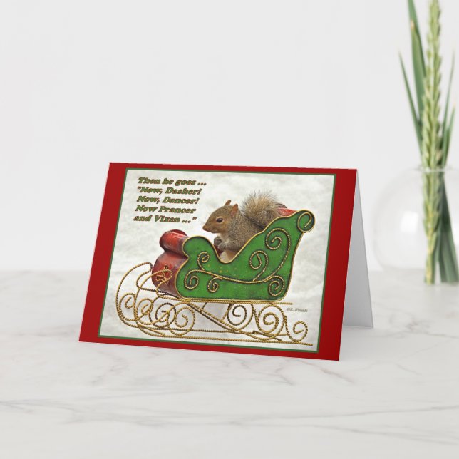 Tarjeta Festiva Ahora Dasher, ahora bailarín… (Anverso)