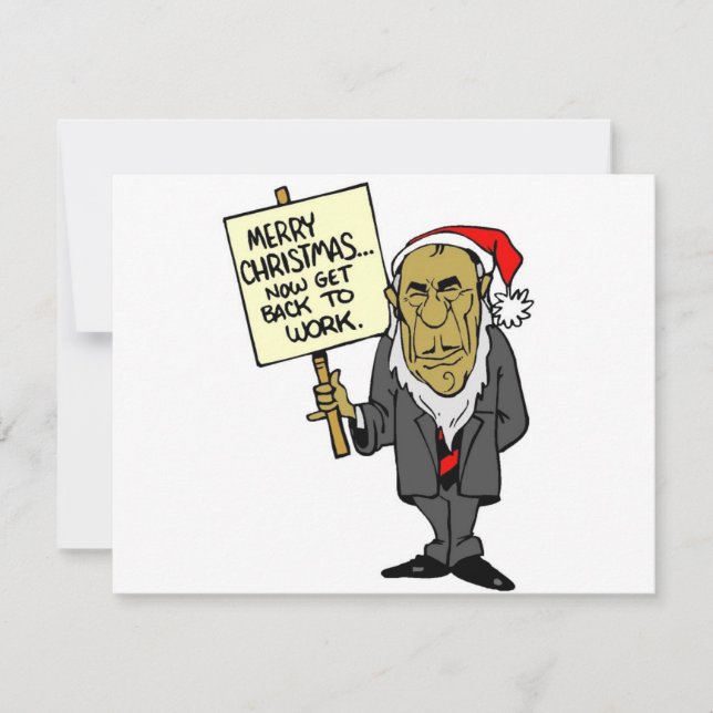 Tarjeta Festiva Ahora Vuelve Al Jefe De Navidades Laborales (Anverso)