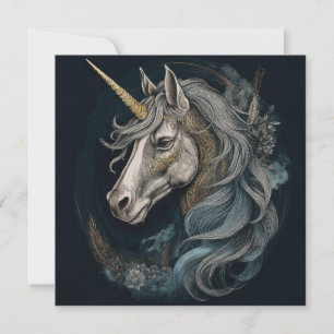 Tarjeta Festiva AI Dark Unicorn