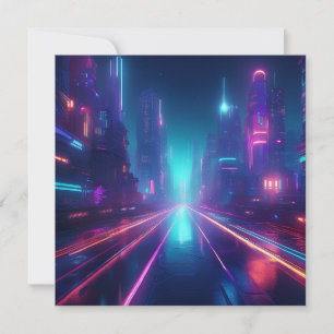 Tarjeta Festiva AI Neon City