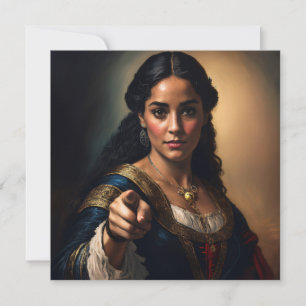 Tarjeta Festiva AI Noblewoman señala