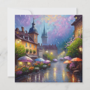 Tarjeta Festiva AI Rainy Day