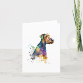 Tarjeta Festiva Airedale Terrier Dog