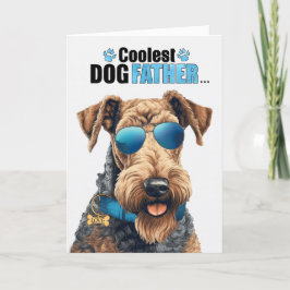 Tarjeta Festiva Airedale Terrier Dog Coolest Dad Day