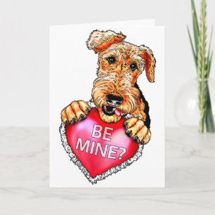 Tarjeta Festiva Airedale Terrier sea el mío
