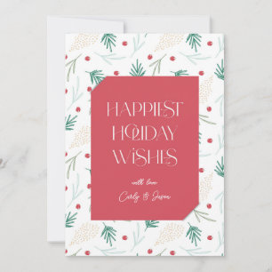 Tarjeta Festiva Airy Winter, la carta de saludo más feliz de las v