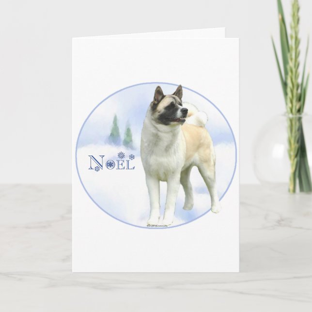 Tarjeta Festiva Akita Noel (Anverso)
