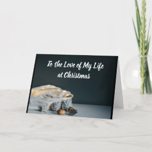 TARJETA FESTIVA AL **AMOR DE MI VIDA** A LOS NAVIDADES