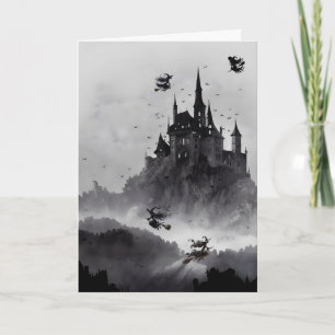 Tarjeta Festiva Al Castillo Volamos Halloween