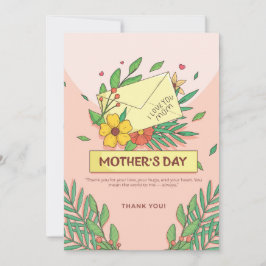 Tarjeta Festiva Al corazón de una madre - Hermoso día de la madre