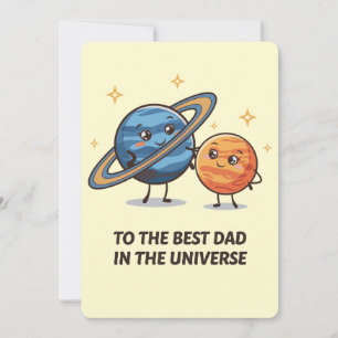 Tarjeta Festiva Al Mejor Papá Del Universo Divertido Día Del Padre