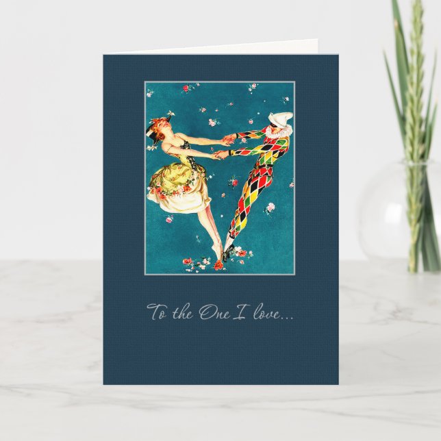 Tarjeta Festiva Al que amo. Día de San Valentín (Anverso)