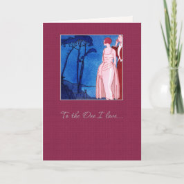 Tarjeta Festiva Al que amo. El día de San Valentín Art Deco