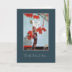 Tarjeta Festiva Al que amo. El día de San Valentín Art Deco