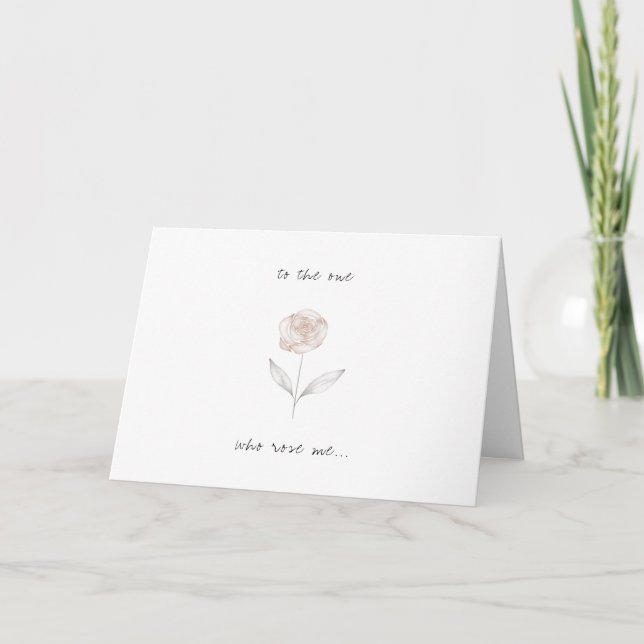 Tarjeta Festiva al que me subió sentimental de flor dulce (Anverso)