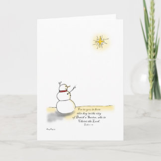 Tarjeta Festiva Alabanzas del muñeco de nieve