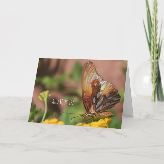 Tarjeta Festiva Alas mariposas - Amor a la mariposa (Anverso)