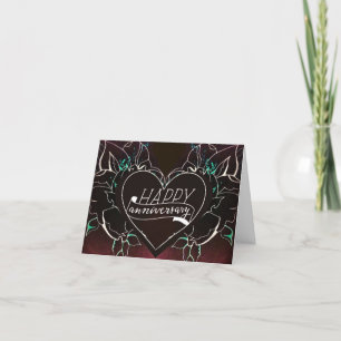 Tarjeta Festiva Alas negras y corazón para el hombre