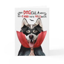 Alaskan Malamute Dog Funny Count DOGcula Halloween