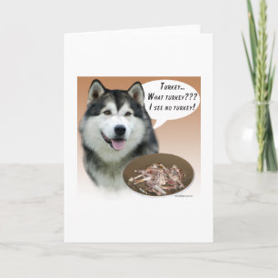 Tarjeta Festiva Alaskan Malamute Turquía