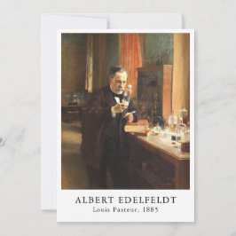 Tarjeta Festiva Albert Edelfeldt — Louis Pasteur (1885)