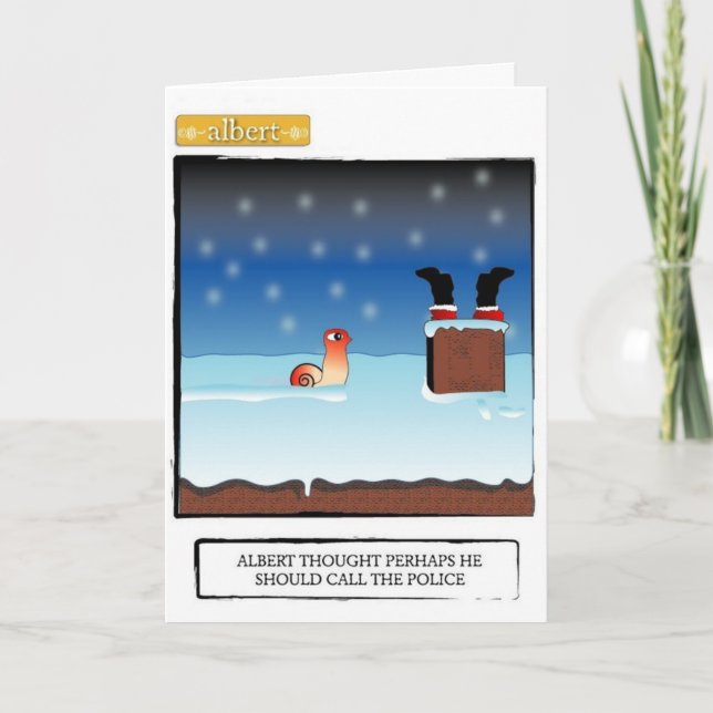 Tarjeta Festiva Albert en Navidades (Anverso)