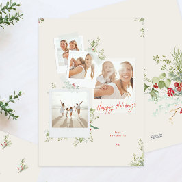 Tarjeta Festiva Álbum de fotos de Navidades de artesanías botánica