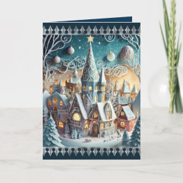 Tarjeta Festiva Aldea de los navidades