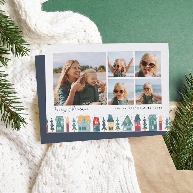 Tarjeta Festiva Aldea de los navidades | 5 COLLAGE DE FOTOS (Subido por el creador)