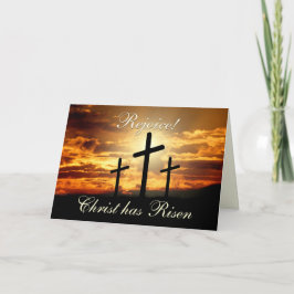 Tarjeta Festiva ¡Alégrate! Cristo se ha levantado, Cruz de Pascua