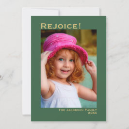 Tarjeta Festiva ¡Alégrate! Navidades minimalistas de fotografía ve