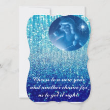 alegre Año Nuevo con bendición de ángulo