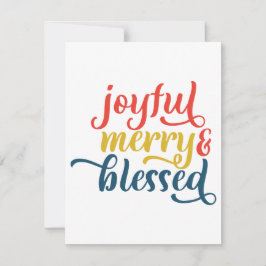Tarjeta Festiva Alegre, Feliz y Bendito