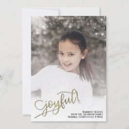 Tarjeta Festiva ¡Alegre! Foto de marco completo con estrellas Purp