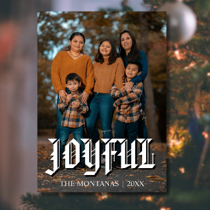 Tarjeta Festiva Alegre fotografía de familia de vacaciones moderna