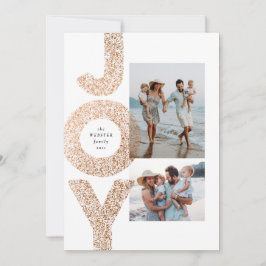 Tarjeta Festiva Alegre mochila de bronce moderna dos Navidades de 