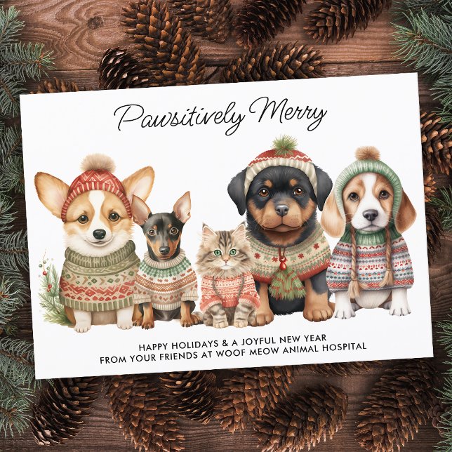 Tarjeta Festiva Alegre negocio de Mascotas de gatos de perros navi (Subido por el creador)