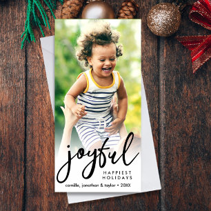 Tarjeta Festiva Alegre Personalizado de feriados de Navidades más 