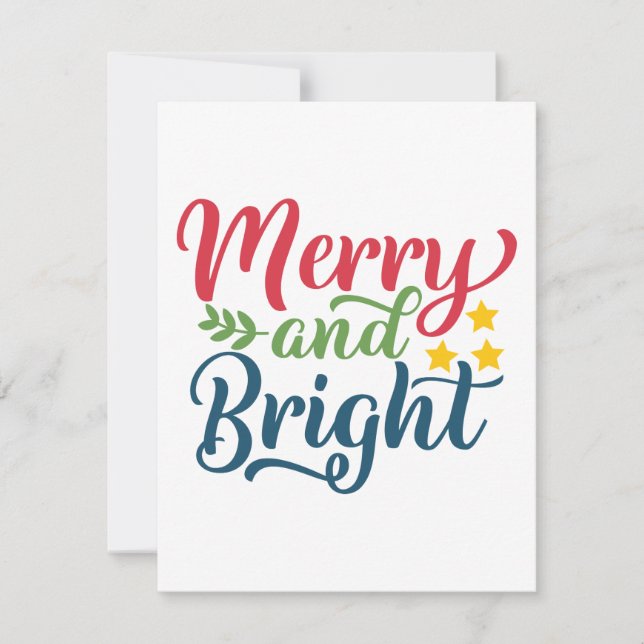 Tarjeta Festiva Alegre y Brillante  (Anverso)