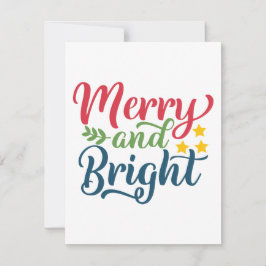 Tarjeta Festiva Alegre y Brillante