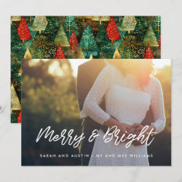 Tarjeta Festiva Alegre y Brillante Tipografía Moderna de Foto