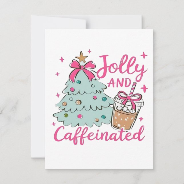 Tarjeta Festiva Alegre y Cafeinado (Anverso)