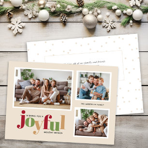 Tarjeta Festiva Alegres 3 fotos Navidades de mensajes personales